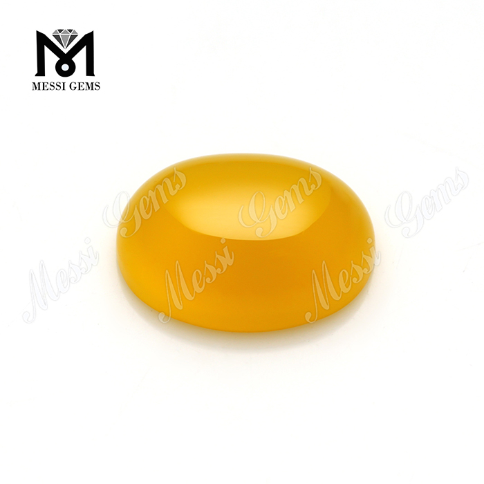 Perle di agata gialla con pietre preziose ovali cabochon di vendita diretta in fabbrica