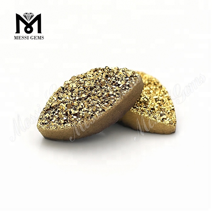 Druse di geode di agata naturale tagliata a marquise da 8 * 16 mm dalla fabbrica cinese
