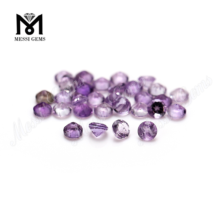 Pietra ametista all'ingrosso prezzo 3.0mm pietra preziosa rotonda ametista naturale