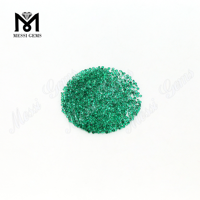 1.25mm 2mm Pietra di smeraldo naturale di cristallo a taglio rotondo