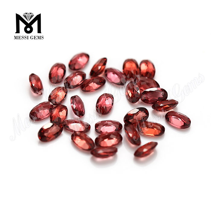 Pietra sciolta di granato naturale ovale di alta qualità di prezzo di fabbrica 3x5mm