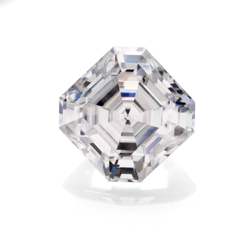 Gioco di colori o fuoco Gemma sciolta DEFDiamante moissanite bianco taglio Asscher Calore