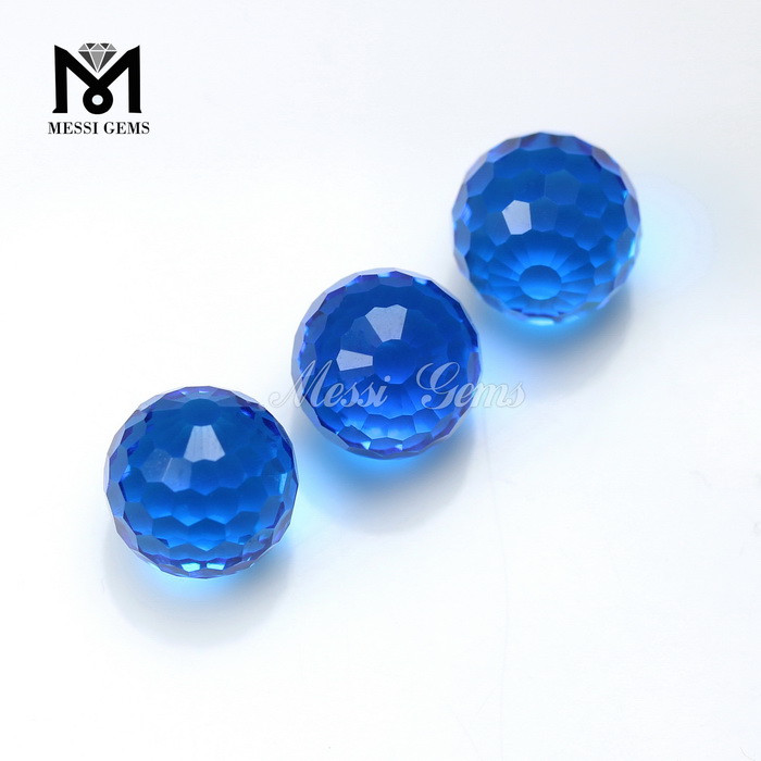 perline di vetro blu con pietre preziose a buon mercato