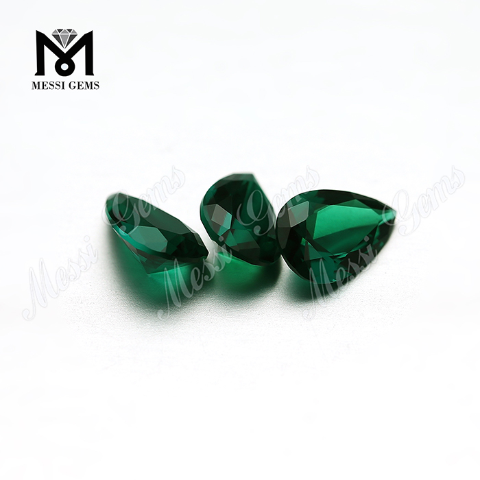 Lab Created Emerald Gemstone 6x9 a forma di pera verde smeraldo per anello