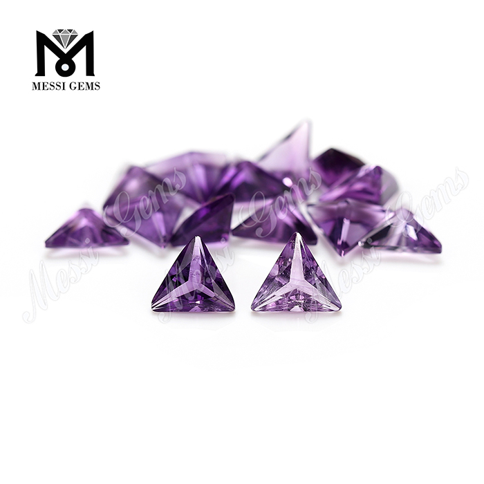 Pietra preziosa naturale 7mm a forma di triangolo pietra ametista prezzo