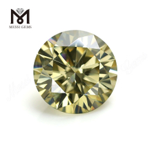 Prezzo di fabbrica diamante moissanite all'ingrosso 5mm moissanite gemma gialla brillante per anello