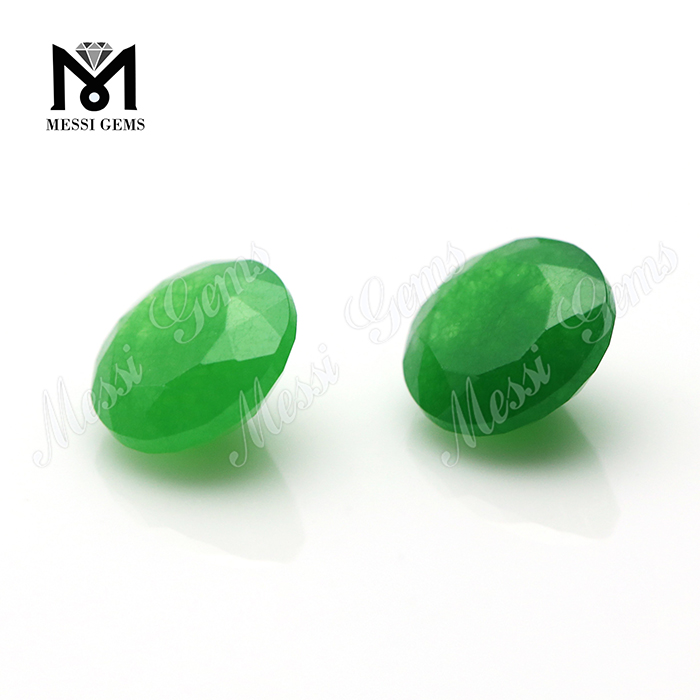 Pietra preziosa naturale di perle di agata verde smeraldo di forma rotonda