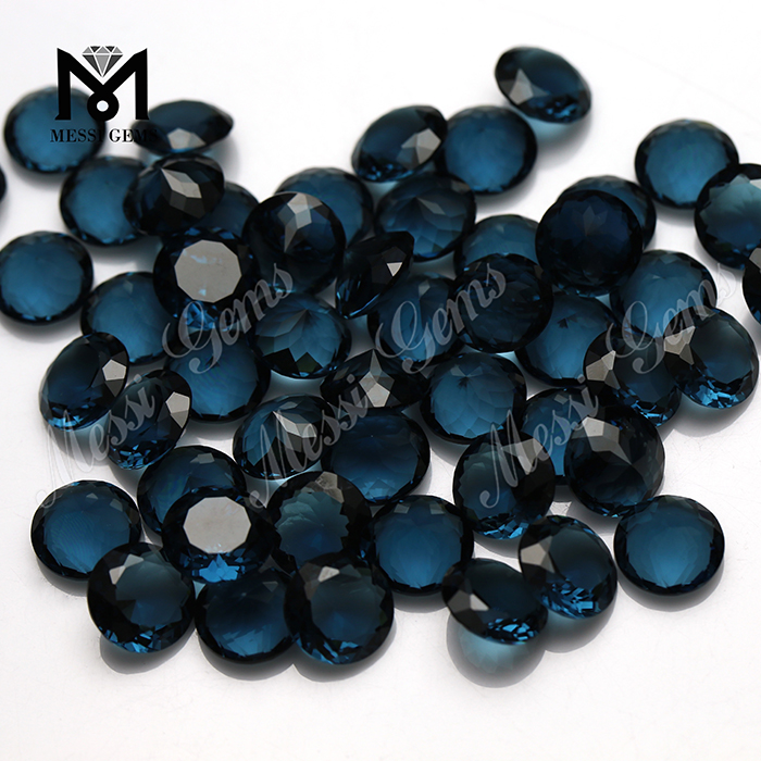 pietre di vetro sfaccettate blu smeraldo per gioielli