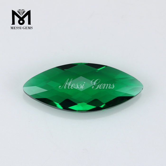 Briolette doppia alla moda Marquise 8x19 pietre di cristallo verdi per abbigliamento