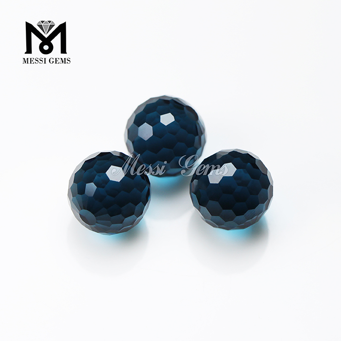 perline di vetro blu con pietre preziose a buon mercato