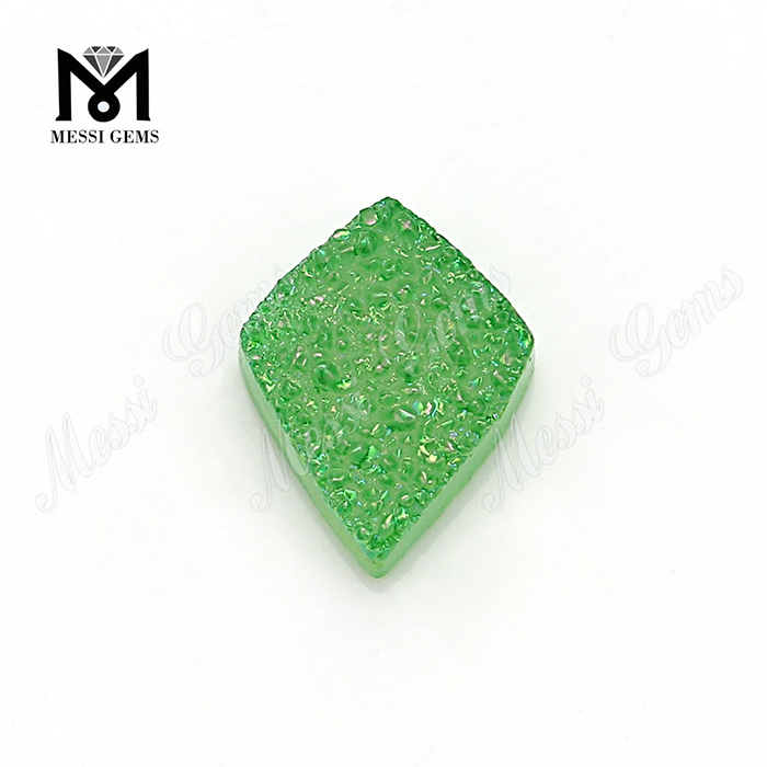 Pietre preziose naturali di alta qualità Druzy Pietra Druzy di colore verde per la creazione di gioielli
