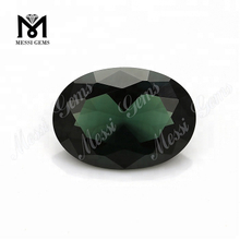 Pietra sintetica 10x14mm di forma ovale 152# spinello verde
