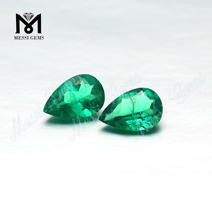 Smeraldo Colombia a forma di pera di pietra smeraldo creata all\'ingrosso