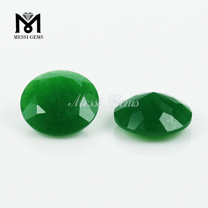 Pietra preziosa di giada malese verde rotonda da 15 mm
