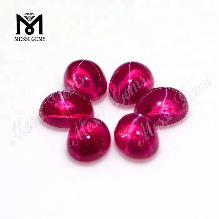 Rubino sintetico 7x9mm corindone zaffiro stella taglio ovale prezzo