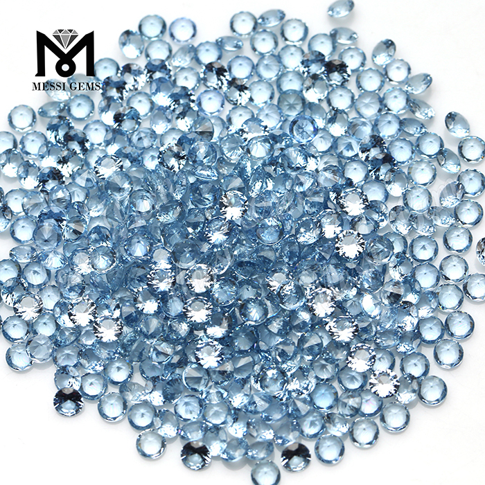 Spinello sintetico rotondo da 5,0 mm colore blu cielo n. 106