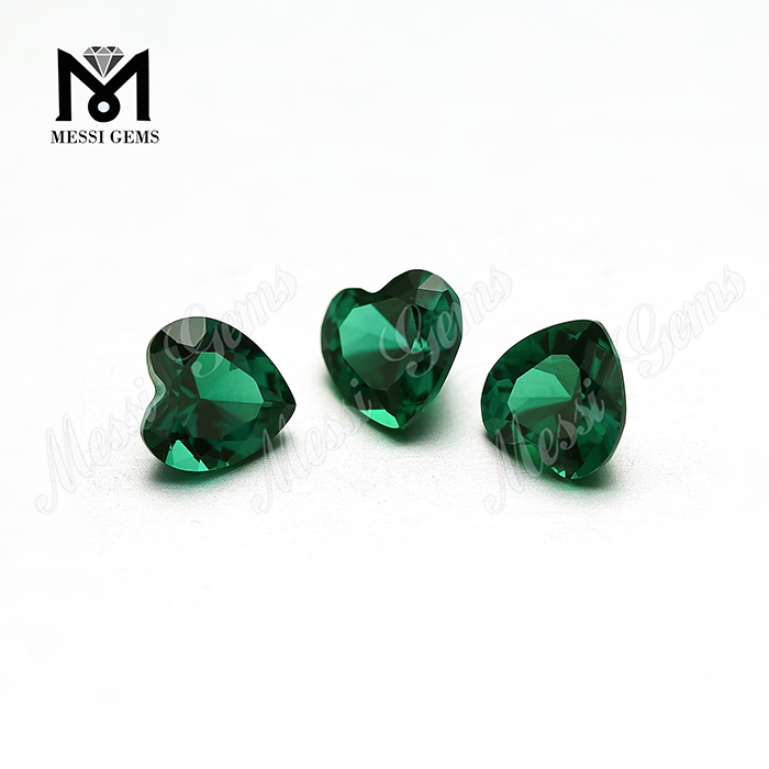 Prezzo di pietre di smeraldo sciolte con taglio a cuore idrotermale