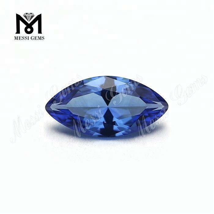 Pietra preziosa blu nanosital a forma di marquise #A472