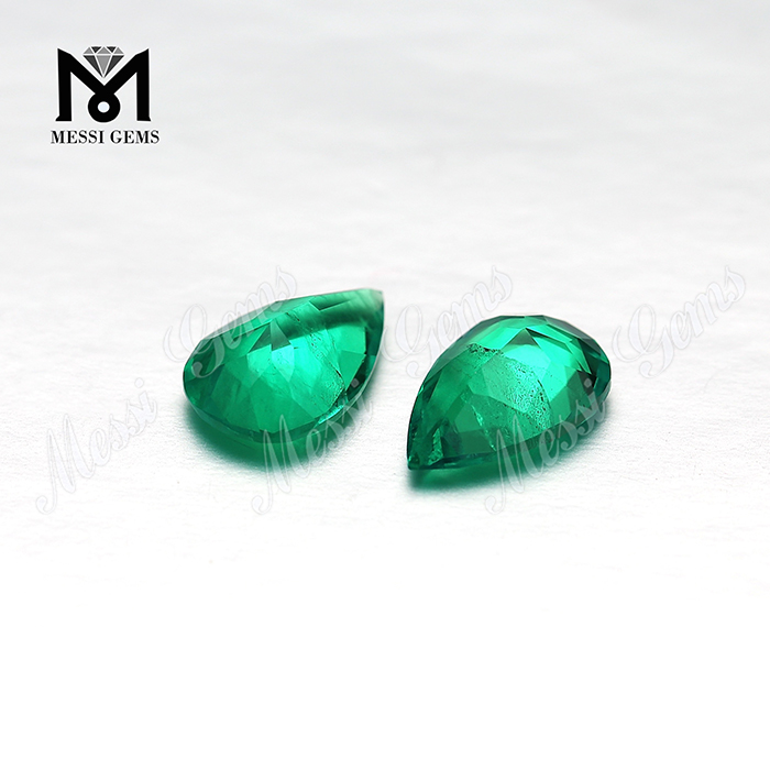 pietra sintetica smeraldo columbia sciolta 7x10mm a forma di pera