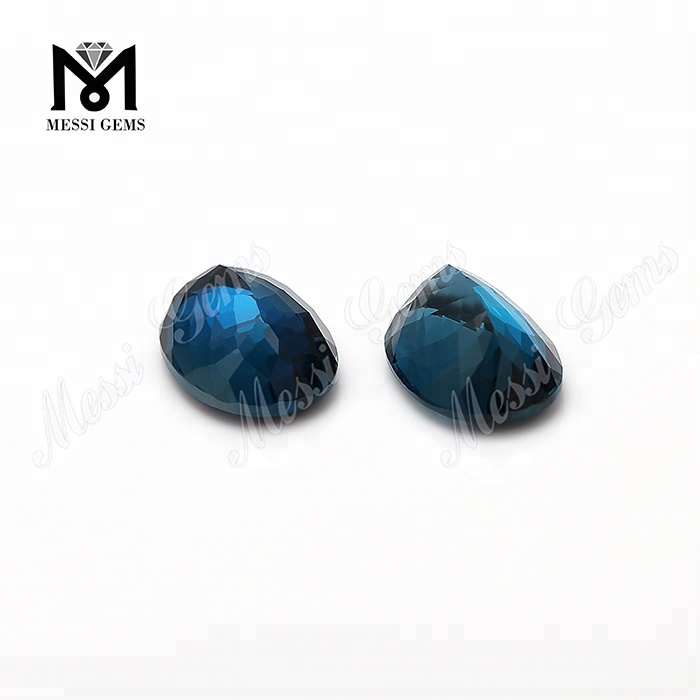 pietre topazio blu londra naturali di forma ovale 8x10mm