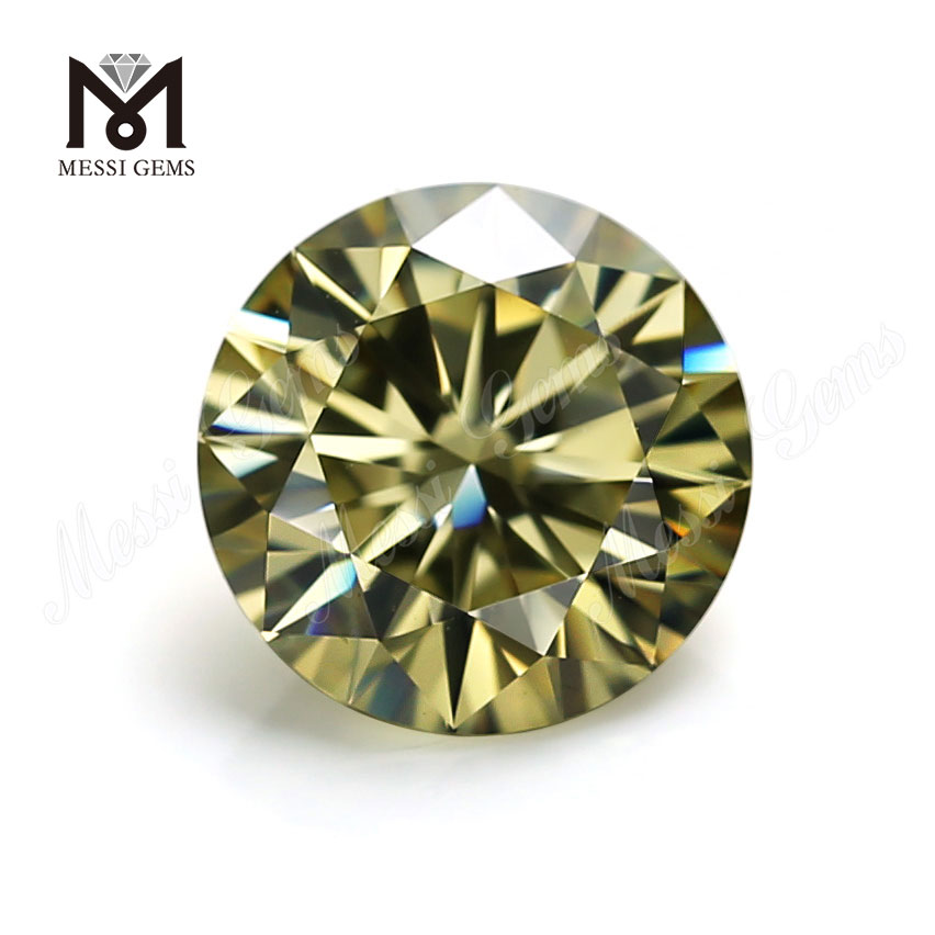 Prezzo di fabbrica diamante moissanite all\'ingrosso 5mm moissanite gemma gialla brillante per anello