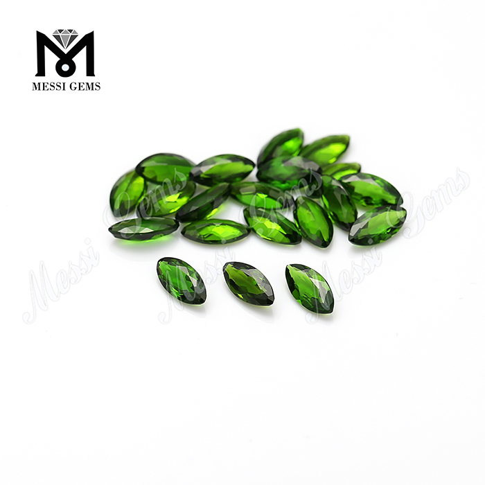 Diopside cromato naturale con pietra preziosa sciolta 3x6mm a forma di marquise di alta qualità