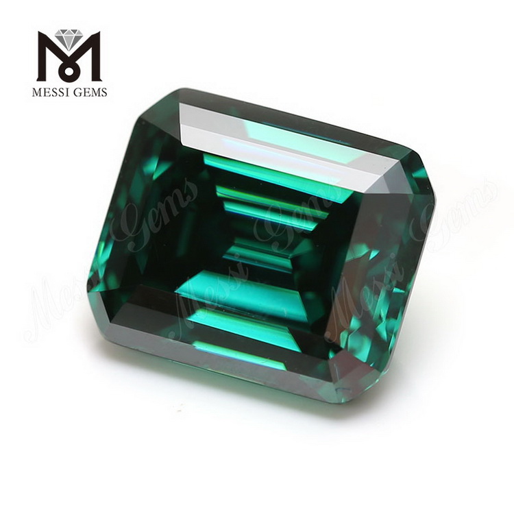 Diamante moissanite verde taglio smeraldo Lab creato Pietre preziose sciolte Ottagono