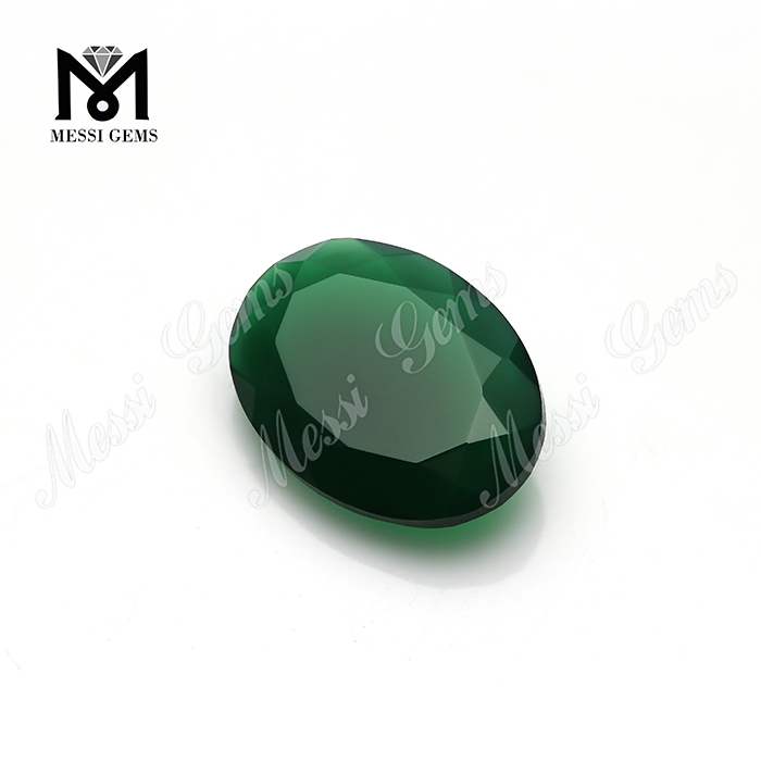 Agata naturale all\'ingrosso di pietra di agata verde ovale 13x18MM di alta qualità