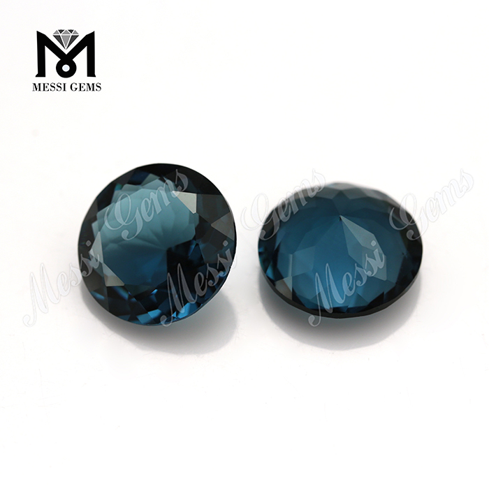 pietre di vetro sfaccettate blu smeraldo per gioielli