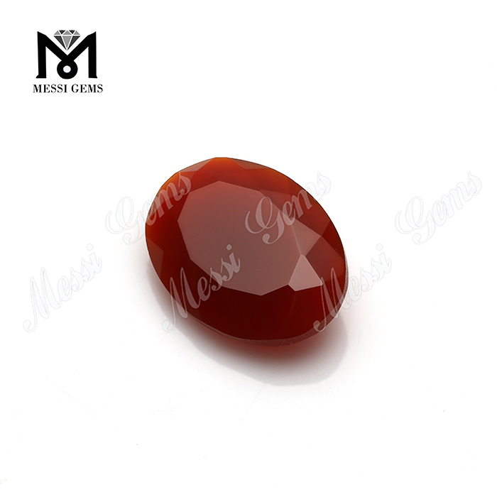 Pietra preziosa ovale di agata rossa naturale 13x18MM