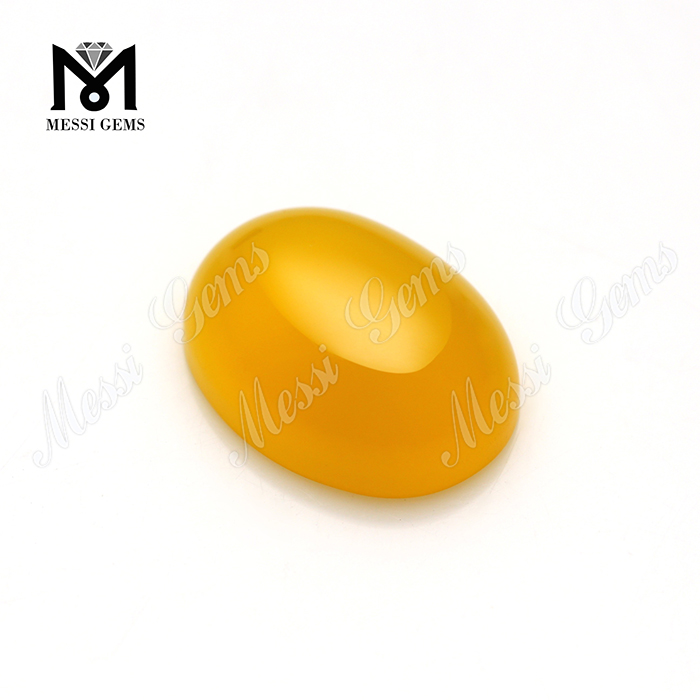 Perle di agata gialla con pietre preziose ovali cabochon di vendita diretta in fabbrica