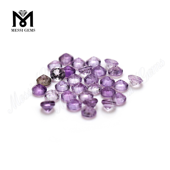 Pietra ametista all'ingrosso prezzo 3.0mm pietra preziosa rotonda ametista naturale