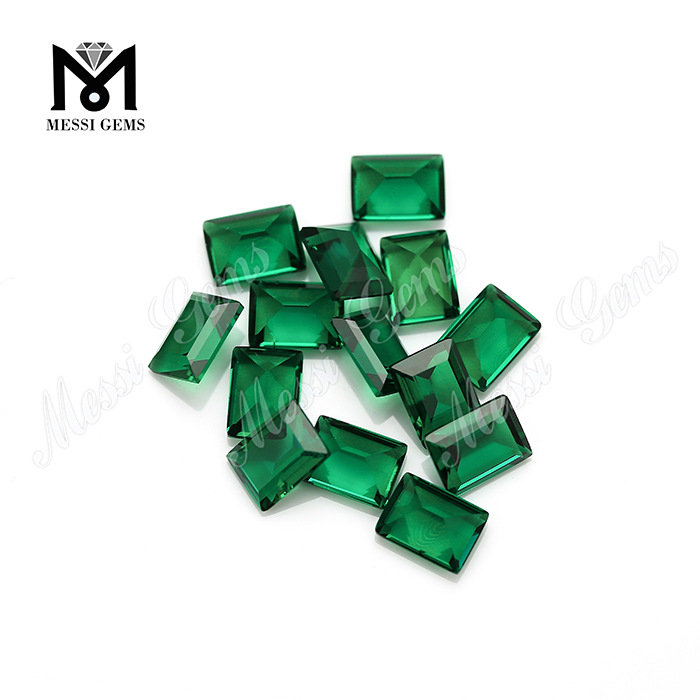 Lab ha creato gemme verdi bagutte 6*8 prezzi pietra smeraldo