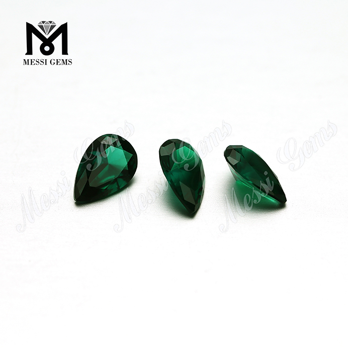 Lab Created Emerald Gemstone 6x9 a forma di pera verde smeraldo per anello