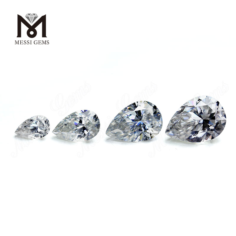 7x10mm taglio a pera def vvs 2 carati moissanites Prezzo di fabbrica