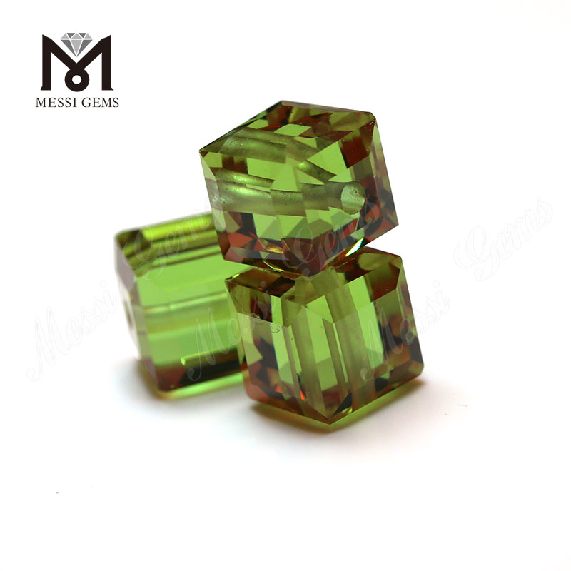 Gemme di vetro trasparenti con cambio colore a cubo decorativo prezzo di fabbrica
