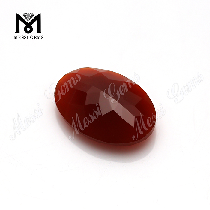 Pietra preziosa ovale di agata rossa naturale 13x18MM