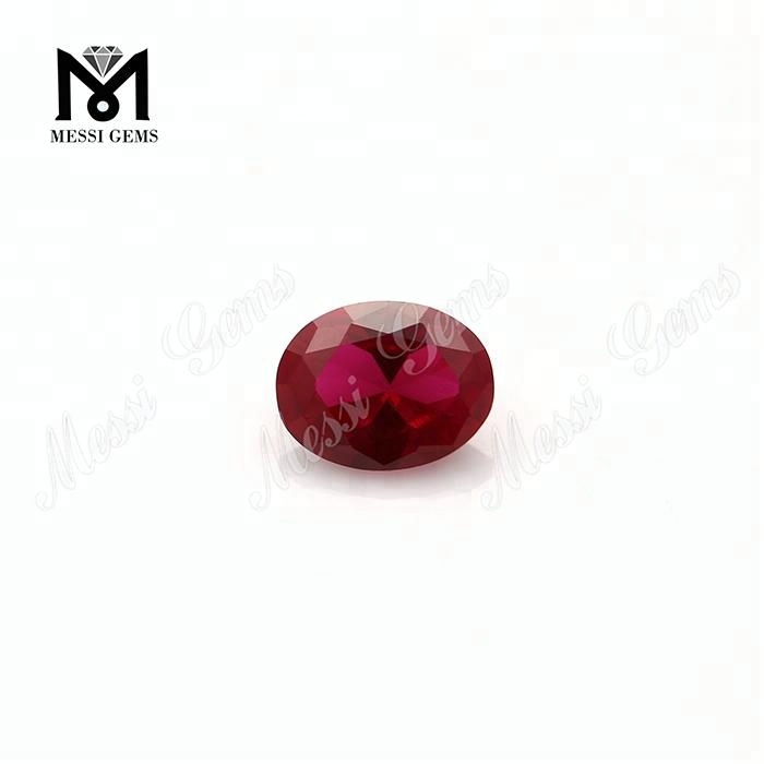 Pietre preziose al corindone rosso rubino sintetico sciolto n. 7