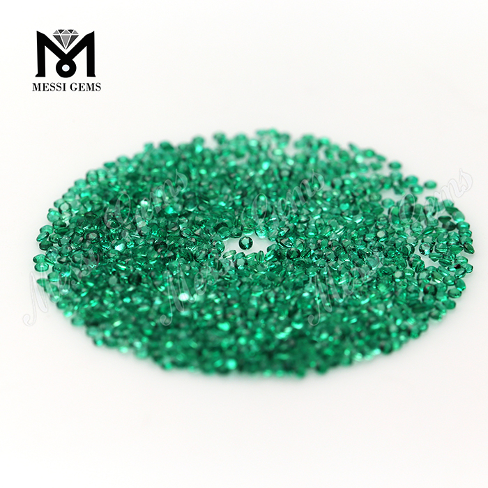 1.25mm 2mm Pietra di smeraldo naturale di cristallo a taglio rotondo