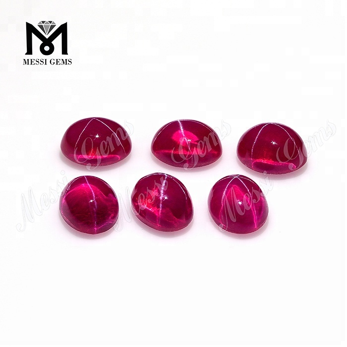 Rubino sintetico 7x9mm corindone zaffiro stella taglio ovale prezzo