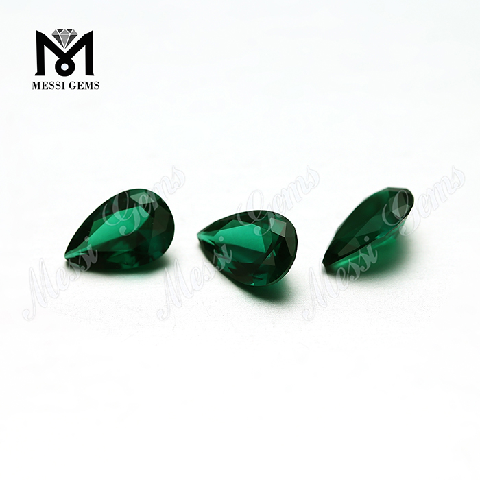 Lab Created Emerald Gemstone 6x9 a forma di pera verde smeraldo per anello