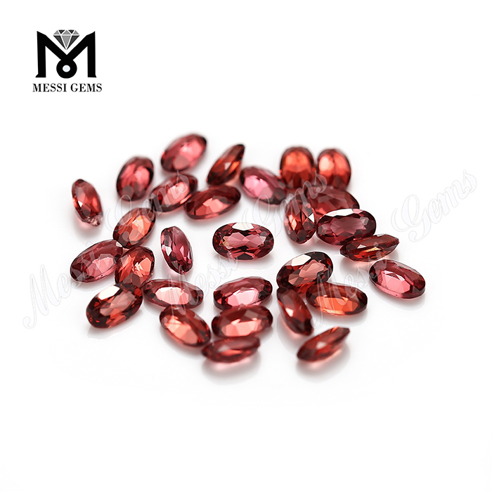Pietra sciolta di granato naturale ovale di alta qualità di prezzo di fabbrica 3x5mm