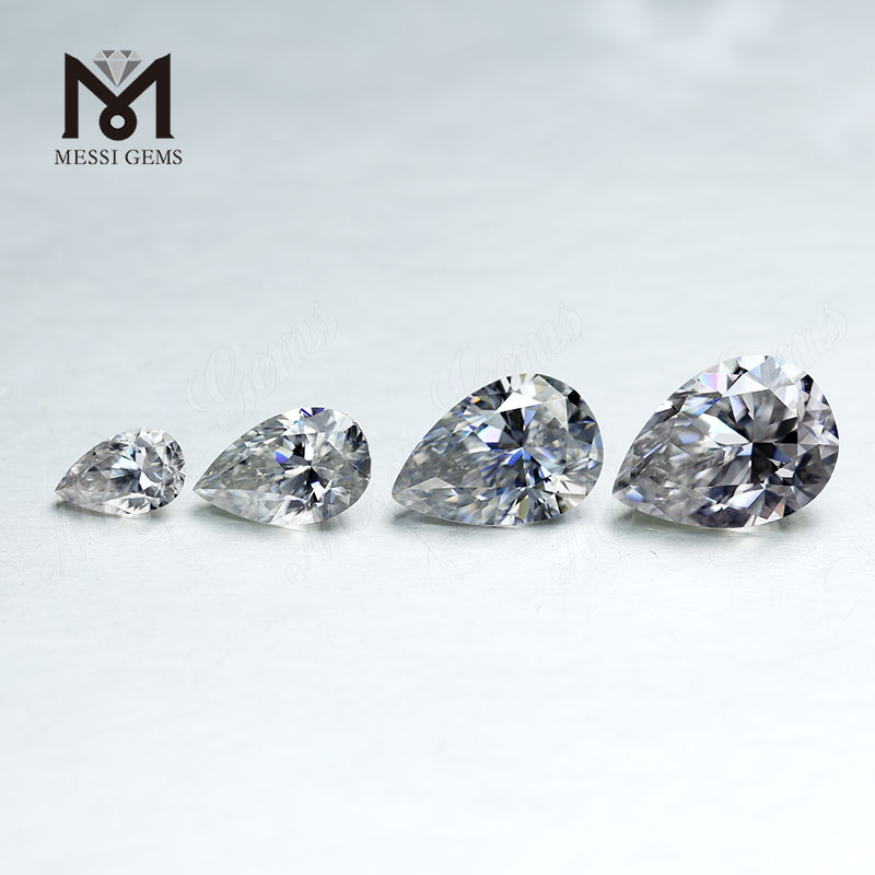 7x10mm taglio a pera def vvs 2 carati moissanites Prezzo di fabbrica