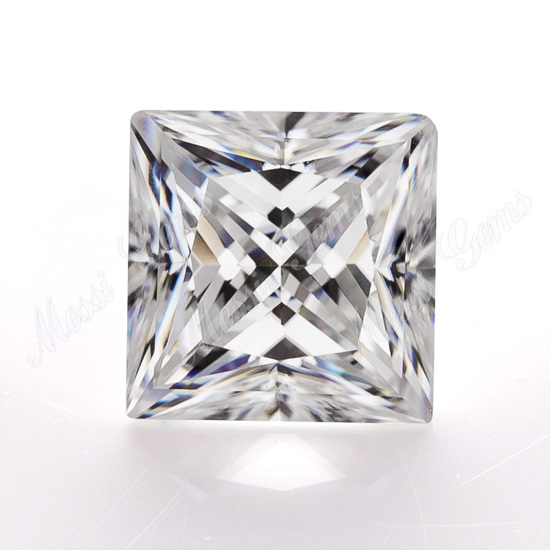 diamante quadrato in pietra moissanite taglio principessa
