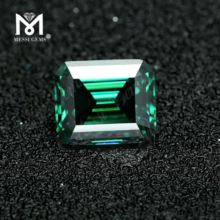 Il laboratorio ha creato pietre preziose sciolte prezzo per carato di diamante moissanite verde ottagono