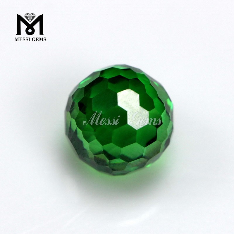 Perle di zirconi sfaccettate verdi di buona qualità AAA con foro