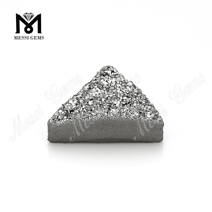 druzy gioielli che fanno pietre naturali agata drusa in colore argento