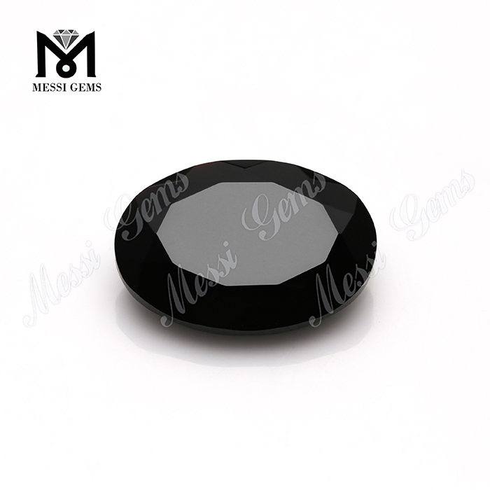pietre preziose naturali materiale ovale sfaccettato onice nero dalla Cina