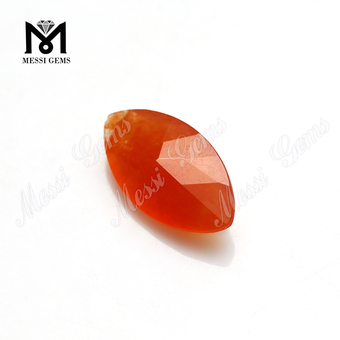 pietre di giada rossa malese a forma di marquise sfaccettata