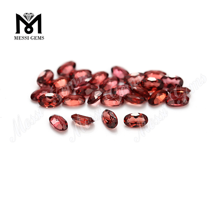Pietra sciolta di granato naturale ovale di alta qualità di prezzo di fabbrica 3x5mm